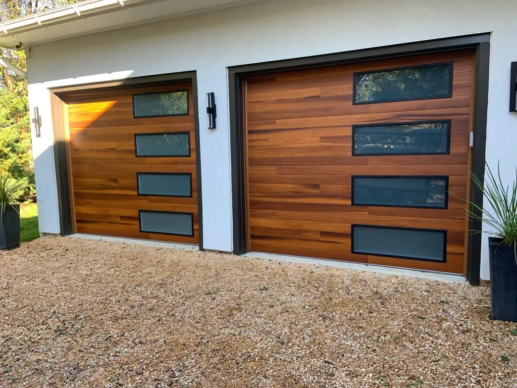 Cedar-Clad Garage Doors